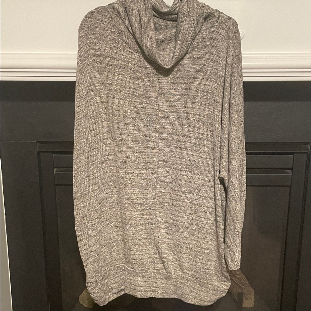 Lane Bryant metallic gold Cowl Neck tunic
